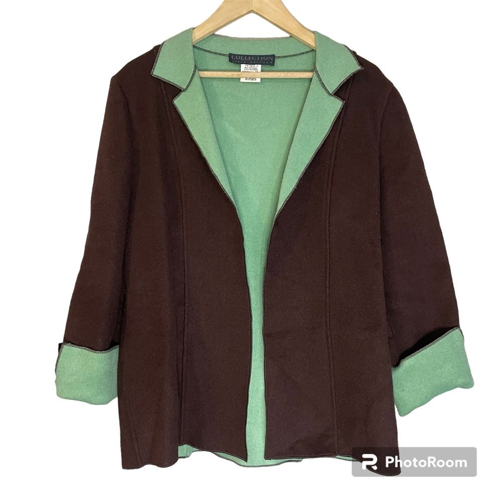 Vintage Collection By Harve Benard, Open Front, Wool Blend Coat. Women’s 10.